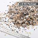 Taiyin 2.8 Kg/ 6.17 lb Blend Decorative Color Chips Epoxy Flakes for Garage Floor Blend Concrete Coatings Paint Chips for Wall Interior Exterior Basement(6-8 mm,Black, White, Grey, Yellow)