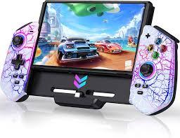 CYOYPPY Switch Controller Compatible with Nintendo Switch/OLED - USB-C Plug & Play Switch Pro Controller Handheld Mode, One-Piece Joypad Controller with Hall Joystick/RGB/4 Game Slot/Dual Motor