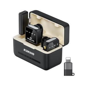 Wireless Lavalier Microphone for iPhone iPad Android With Charging Case 80h Battery Life, Noise Cancellation, 164ft Range Plug-Play Clip On Lapel Mic for Youtube, Video Recording, Vlog, Live Streaming