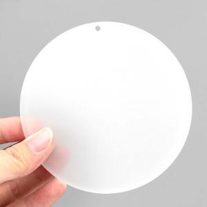 SINJEUN 40 Pack 4 Inch Clear Acrylic Ornaments with Hole, 1/8" Thick Round Blank Acrylic Circles, Transparent Acrylic Discs Keychain Blanks for Vinyl, Engraving Projects, DIY Keychain, Art Crafts