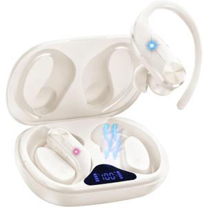 AI Translation Earbuds Real-Time: 166 Languages Audifonos Traductores Ingls Espaol, 60 Hours Battery - Seamless Translator Headphones for Travel Business Learning, iOS & Android Support Off-White