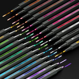 ARTISTRO Paint Pens for Rock Painting, Stone, Ceramic, Glass, Wood, Fabric, Scrapbooking, DIY Craft Making (24 Metallic Fine Tip)
