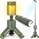 Outdoor Camping Light Telescopic, Flash Light Lantern with Magnetic Base, 10000mAh USB C Rechargeable IPX7 Work Light, Brightness & Color Temperature