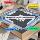 Mahjong Pusher RackMahjong Racks with Pushers Set of 4,4 Colors Polystyrene Modern American Mahjong Tile Racks