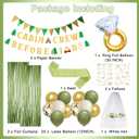 Roetyce Camp Bachelorette Party Decorations, Green Bride To Be Sash Veil Fringe Curtain, Cabin Crew Before I Do Banner Balloons Temporary Tattoos Kit, Camping Themed Bridal Shower Wedding Decorations