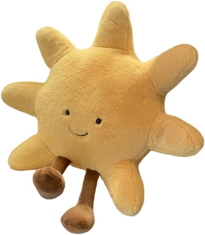 Fun Sun Plush Cute Stuffed Animal Plush Pillow Toys Smile Moon Sunshine Plushie Toy Gift for Children's Birthday and Christmas Decor (Sun)