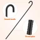 Baluue 39.37 Inch Black Magician Crutch Lightweight Plastic Decorative Cane Halloween Party Performance Prop Cosplay Accessory (100X1.8CM)