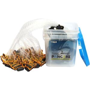 BasicGear Pancake Cast Net  Heavy-Duty 1.0+ lb/ft Weights, 4ft to 12ft Radius, Multiple Mesh Sizes, Pro Grade, Freshwater & Saltwater