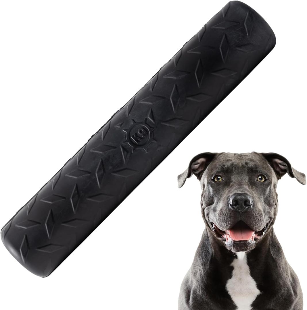Monster K9 Chew Stick - Durable Dog Chew & Fetch Toy for Aggressive Chewers - Natural Rubber - Made in USA - 9in x 1.75in