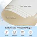 5 x XWT 120 Sheets Watercolor Paper Bulk, 5x7in 110lb/230gsm, Cold Pressed Acid Free Natural White Textured Water Color Painting Art Supplies, Drawing Gift for Professional Adult Artists