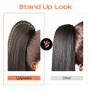 SEIKEA Versatile Drawstring Ponytail Extension, 26" Long Wavy Multi Layered Clip in Ponytail Hair Extensions Stand Up High Fake Pony Tail Soft Natural Synthetic Hairpiece for Women Black Brown