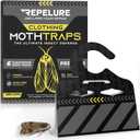 Premium Moth Traps for Clothes - Moth Traps with Pheromones - Strongest Luring and Stickiest Closet Moth Traps - Clothing Moth Traps - Moth Killer Indoor Moth Repellent for Closets (6 Pack)