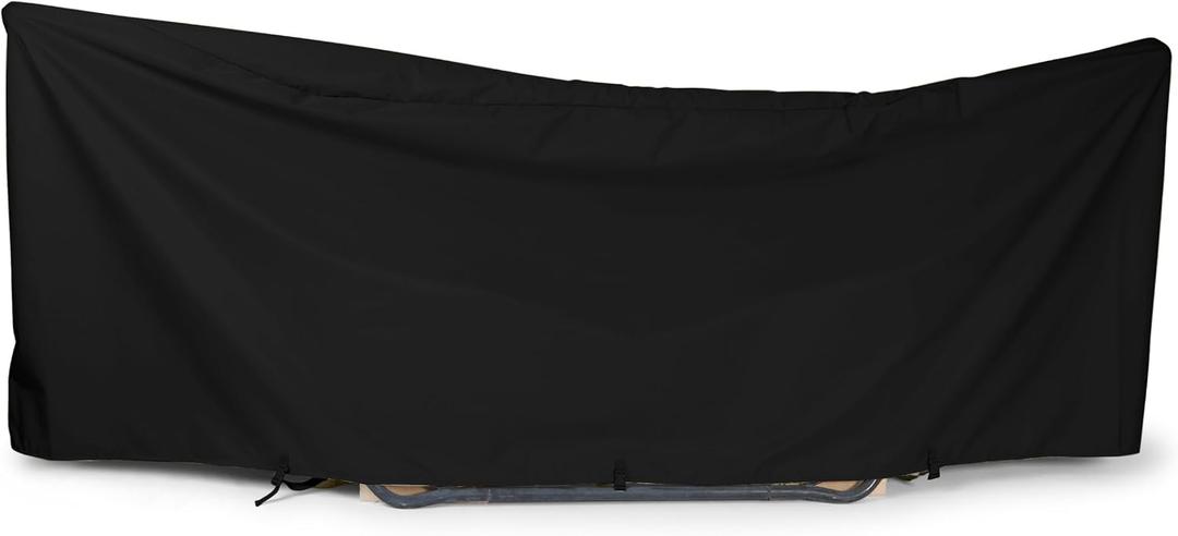 Covermates Hammock Cover Classic 12-Gauge Vinyl, Weather-Resistant, Polyester Lining, Adjustable Buckle Straps & Lightweight Protection, 188W x 58D x 20H, Black