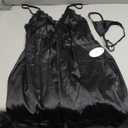 Avidlove Women Lingerie Satin Lace Chemise Nightgown Sexy Full Slips Sleepwear (Large, 1purple)
