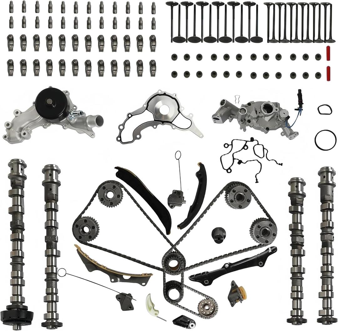 3.6 Engine Overhaul Kit Camshafts Rocker Arm Lifter Set Timing Chain Kit
Fit For Chrysler 200 300 Dodge Avenger Charger Durango Jeep Grand Cherokee Ram 1500 3.6L V6 2011-2016 90511SX AW6169 M528