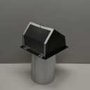 6 Inch Hooded Wall Vent with Screen and Damper,6 Inch Wall Exhaust Vent Cover Dryer Ventilation Cap Exterior for Kitchen Range Hood Air Exhaust,External Extractor w/Non Return Flap,Galvanized Steel (Black)