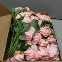 80 Pcs Roses Artificial Flowers, Silk Light Pink Artificial Flowers Petals Long Stem Roses for Wedding Bouquet Home Party Decor