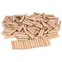 ZOENHOU 1000 PCS 5/16" x 1 1/2" Wooden Dowel Pins, Straight Dowel Rods Made of Hard Wood, Fluted Wood Dowel Plugs with Beveled Ends Tapered for Easy Insertion, Accessory Kit for Woodworking Furniture