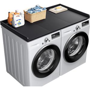 Ulif Washer Dryer Countertop, Washer and Dryer Countertop Table with Non-Slip Pads for Laundry Organization, 27.5" D x 54" W x 2.6" H, Splicing Style Black