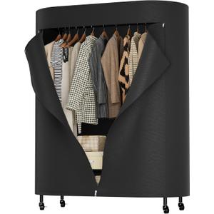 BACEKOLL Clothes Rack with Cover Heavy Duty Rolling Portable Closet 380LBS