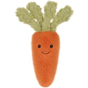 Apricot Lamb Toys Plush Food Plushies Green and Orange Naive Carrot Stuffed Vegetable Soft Cuddly Perfect for Kids 8.7 Inches