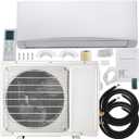 Sweetcrispy 12000 btu Mini Split Unit AC/Heating System, 208-230V Minisplit Wall Mount Air Conditioner, ECO Energy Saving Split AC Unit with Remote Control Dehumidifier Quiet Operation, SEER2 17