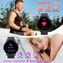 Smart Watch for Men Women Fitness: Make Answer Call Running Digital Mens Watches Waterproof Smartwatch Android Phone iPhone Samsung Compatible Step Pedometer Tracker Heart Rate Sleep SpO2 Monitor