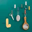 Ducige 24 Pack Adhesive Hooks Utility Wall Hooks Key Hooks for Wall Decorative Key Holder Rack Self Adhesive Wall Hooks for Towels, Hats, Shower, Kitchen, Living Room, Office