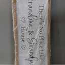 Grandma and Grandpa's House Wall Decor, 32x12 Inch, Natural