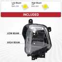 LED Headlight Assembly Compatible with 2022-2026 Hyundai Tucson SE/SEL Models Right Passenger Side 92102-CW150 92102-CW650 HY2503250