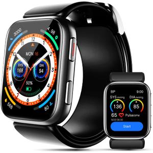 BP Doctor Smart Watch Blood Pressure, 1.95" Blood Pressure Monitor with Air Pump Band, Blood Pressure Watch with Sleep Heart Rate Monitor, Pedometer, Watch Supports Data Sharing, Reminder Monitoring