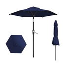 AreShark 7.5FT Patio Umbrella Table Market Umbrella w/Tilt and Crank Heavy-Duty Round Outdoor Umbrellas for Garden, Deck, Backyard, Pool and Beach, Navy