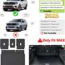 Cargo Mat with Backrest Protection for 2025 Ford Expedition MAX, TPE All Weather Protection Cargo Liner with Velcro Rear Seats Backrest car Accessories-Black