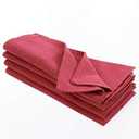 Caldo Linen Dinner Napkins - Soft and Durable Cloth - 4 Pack - 20x20 inch (Burgundy)