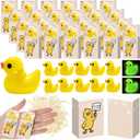 Yookeer 30 Sets Mental Health Gifts Funny Resin Duck Glow in The Dark Resin Duck with Your Present Is Inside Box, Naughty Office Gag Gifts for Coworker Adult Friend Women Men Employee (Yellow)