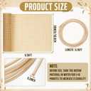 Fiwochic 20''x 6.56 ft Cane Webbing Kit, Rattan Webbing Roll with 1/5" x 16.4ft Groove, Chair Caning Repair Material for Furniture, Cabinets & DIY Basket Making