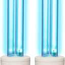 BAIMNOCM 2 Pack UVC Light Bulb Ozone Free, UV Lamp 25 Watt, 254nm Weavelength UV-C lamp for Basement E26 Base 2 Count