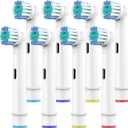 SetSail Toothbrush Heads for Oral B, 8 Pack Professional Electric Toothbrush Replacement Heads Medium Soft Dupont Bristles Replacement Toothbrush Heads Precision Clean Brush Heads Refills