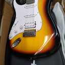 Fender Squier Debut Series Stratocaster HT HSS Electric Guitar, Beginner Guitar, Includes Free Lessons, 2-Color Sunburst with Satin Urethane Finish