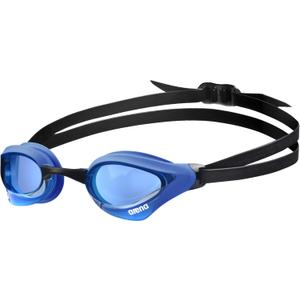 ARENA Unisex Cobra Core Swipe Anti-Fog Racing Swim Goggles for Men and Women Polycarbonate Mirror/Non-Mirror Lens (Blue/Blue/Black)