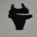 Beautikini Period Swimwear for Teens Two Piece Leakproof Menstrual Bikini Swimsuit Sporty Bathing Suits for Girls Women (X-Small, Black)