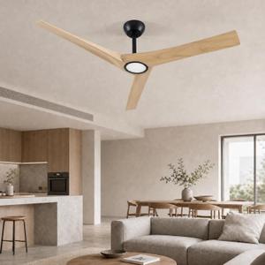 Skylike 60'' Modern Big Ceiling Fan with Light and Remote for Living Room