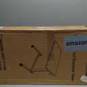 Vaunn Medical Pneumatic Adjustable Overbed Bedside Table with Wheels (Hospital and Home Use) (Black)