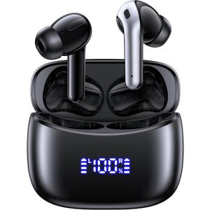 AI Translation Earbuds Real Time 164 Languages Translator Ear Buds Audifonos Traductores Ingls Espaol 70H Playtime Wireless Earphones AI Bluetooth Headphones for Travel Meeting Learning Black (Medium)