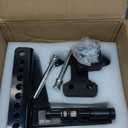 Adjustable Trailer Hitch -Drop Hitch-Tow Hitch with 2 inch Receiver-6inch Drop/Rise, 2" & 2-5/16" Ball Hitches for Trucks, 20,000 LBS GTW, Trailer Hitches with Anti-Theft Pin, Black