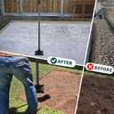 Tamper Tool Heavy Duty 8"x8" Steel Tamper with Adjustable 61 inch Handle Laborsaving Garden Tamper Landscaping Tools for Leveling Soil, Patching, Grading, Paving Stone, Compacting Asphalt