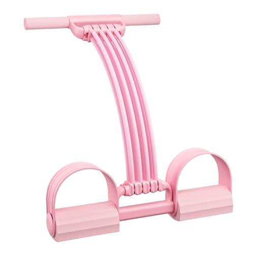 Multifunction Tension Rope, 8-Tube Elastic Exercise Bands Resistance with Handle & Pedal Non-Slip Full-Body Stretching Strap for Abdomen/Waist/Arm/Leg