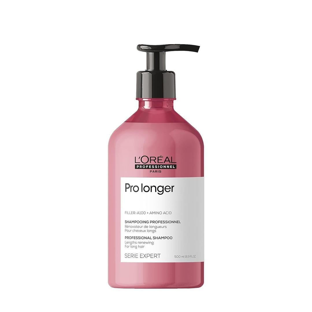 L'Oral Professionnel Paris Pro Longer Thickening Shampoo - Reduces Breakage & Appearance of Split Ends For Thin & Fine Hair Types, Adds Volume & Shine