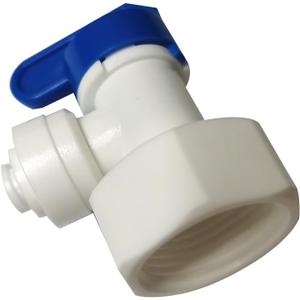 Acetal Copolymer RO Water Storage Tank Ball Valve,3/8 inch O.D. Tubing x 3/4 inch Female Speedfit Shut Off Valve,Quick Push to Connect Plastic Plumbing Fitting Push Fit (pack of 5)