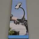 Gooseneck Phone Holder for Wheelchair, Stroller, Golf Cart, Boat, Mic Stand, Indoor Cycling Bike, Gym Bicycle Handlebar Clamp for iPhone Air 17 Pro Max 16 15 14 13 12 Plus, S25, 4.7 to 7" Smartphones